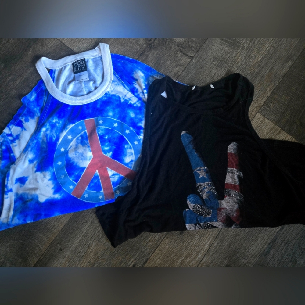 🇺🇸 Set of 2 American Flag Tank Tops – Perfect for 4th of July & Summer Vibes!